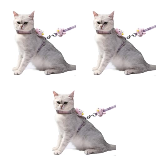 Qpets® Cat Harness and Leash Set 3 Pack Adjustable Soft Walking with Quick Release Buckle for Small Medium Kittens 25-41CM Chest 20-30CM Neck Qpets® Cat Harness and Leash Set 3 Pack Adjustable Soft Walking with Quick Release Buckle for Small Medium Kittens 25-41CM Chest 20-30CM Neck